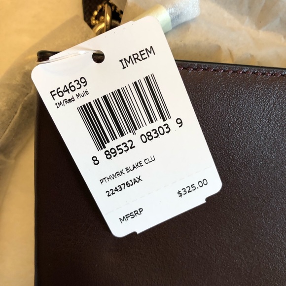 Coach Clutch #64639 Metallic Cherry - Picture 2 of 6